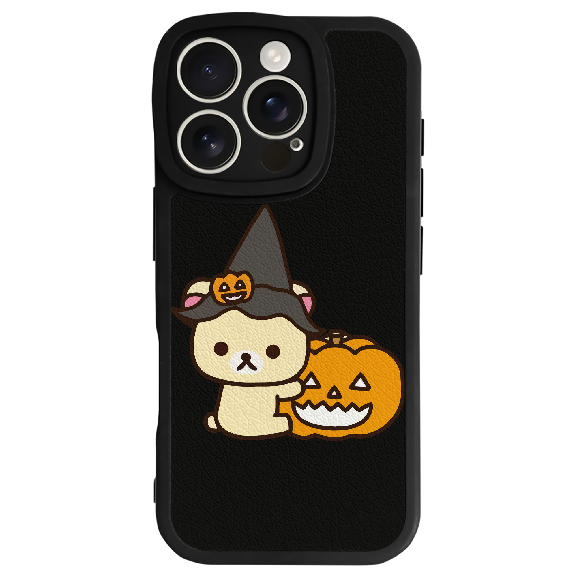 （画像用） リラックマ リラックマ キイロイトリ Rilakkuma Korilakkuma Kiiroitori 【iPhone 16シリーズ対応】シリコンスマホケース（レザー調） 材質：シリコン